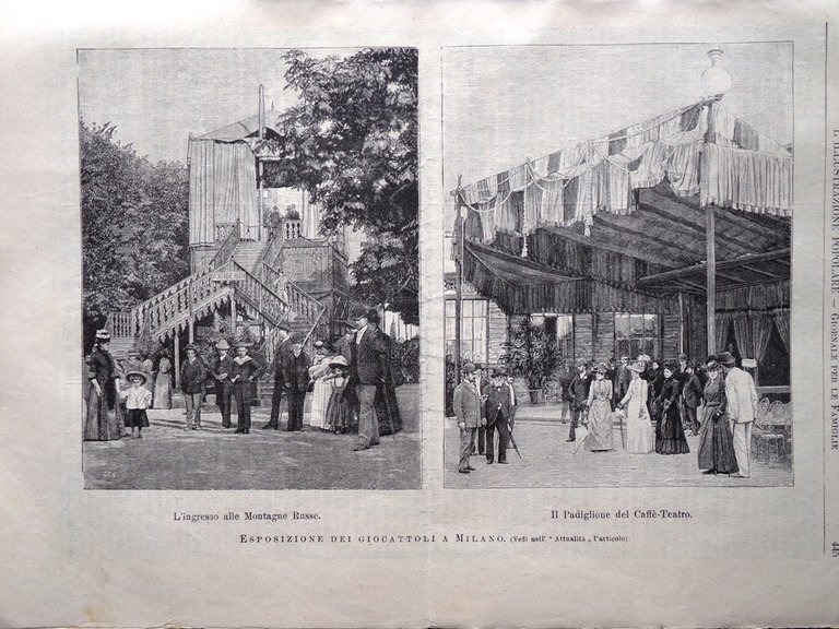 L'illustrazione Popolare 12 Luglio 1891 Basile Matilde Serao Giocattoli Palermo