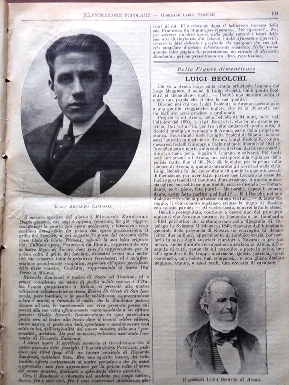 L'Illustrazione Popolare 12 Marzo 1914 Evoluzione Marconi Beolchi Ibsen Zandonai