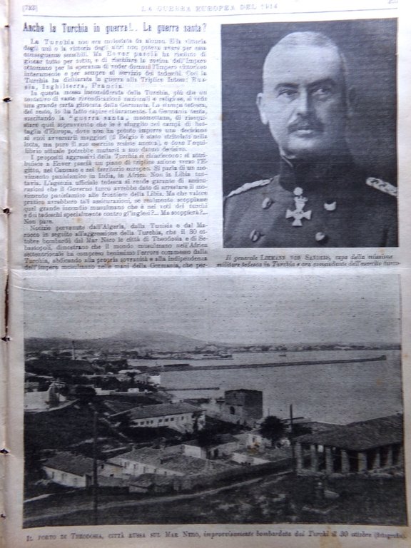 L'Illustrazione Popolare 12 Novembre 1914 WW1 Turchia in Guerra Highlanders …