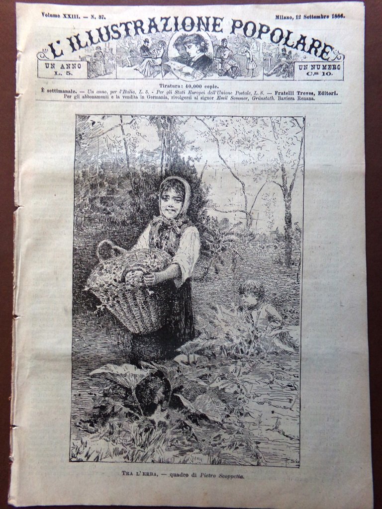 L'illustrazione Popolare 12 Settembre 1886 Eugenio Camerini Mitragliere Svizzera