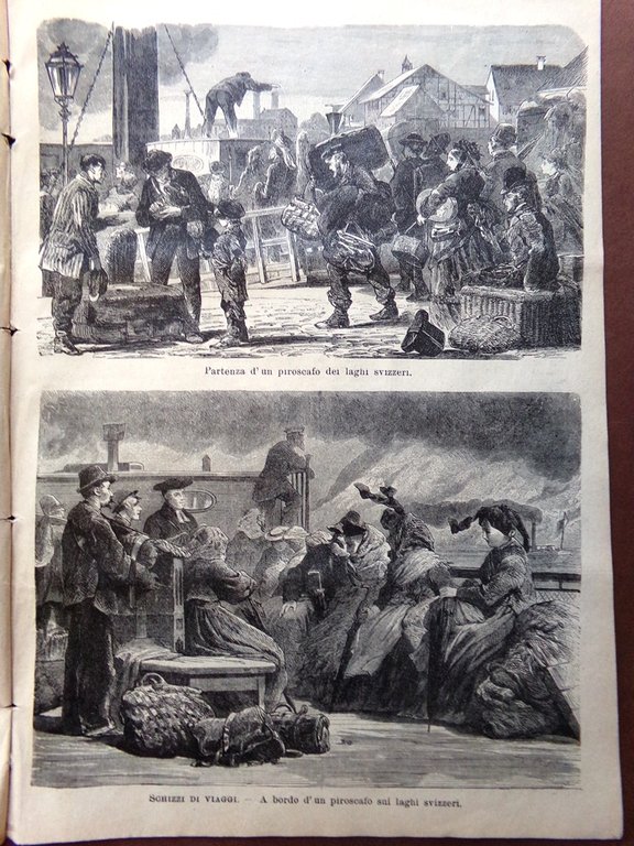 L'illustrazione Popolare 12 Settembre 1886 Eugenio Camerini Mitragliere Svizzera