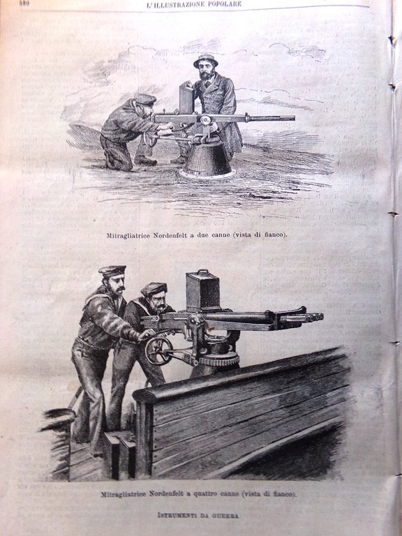 L'illustrazione Popolare 12 Settembre 1886 Eugenio Camerini Mitragliere Svizzera