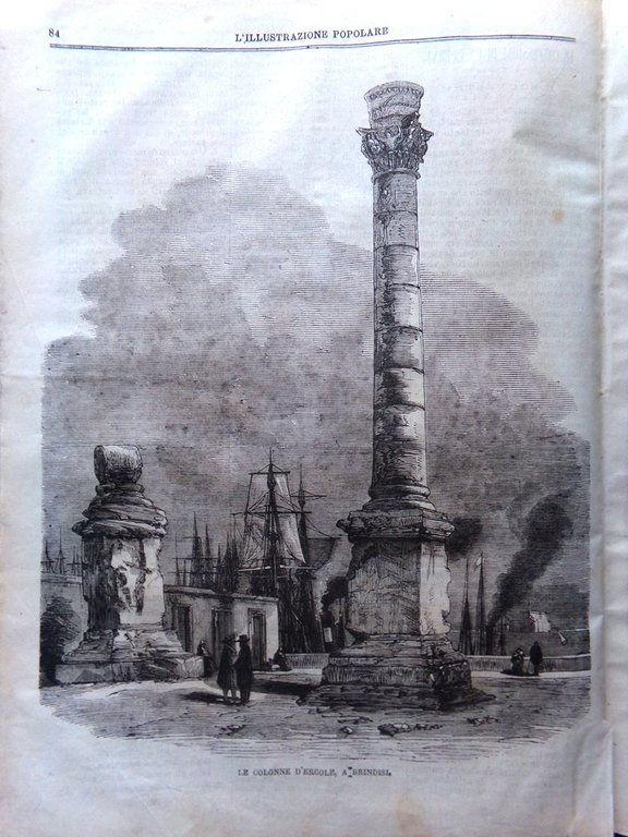 L'illustrazione Popolare 13 Dicembre 1869 Fell sul Moncenisio Arkwright Brindisi