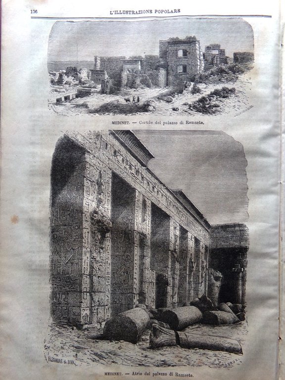 L'illustrazione Popolare 13 Gennaio 1870 Palazzo Ramsete Struzzo Del Sarto …