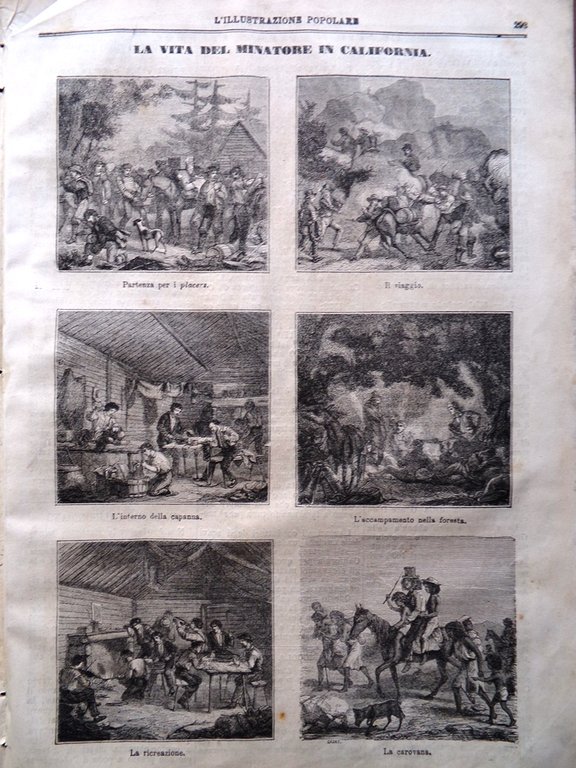 L'illustrazione Popolare 13 marzo 1870 Grotte Caverne Minatore California Pertus