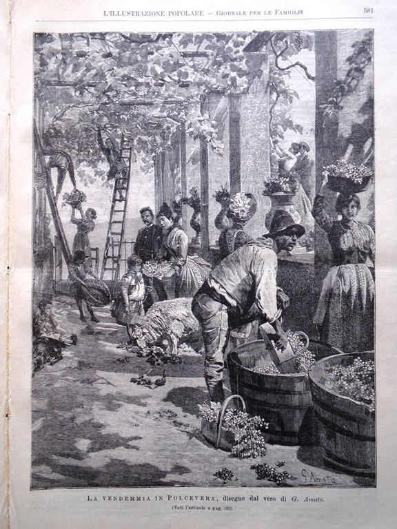 L'illustrazione Popolare 13 Settembre 1891 Polcevera Vedana Firenze Forcellini