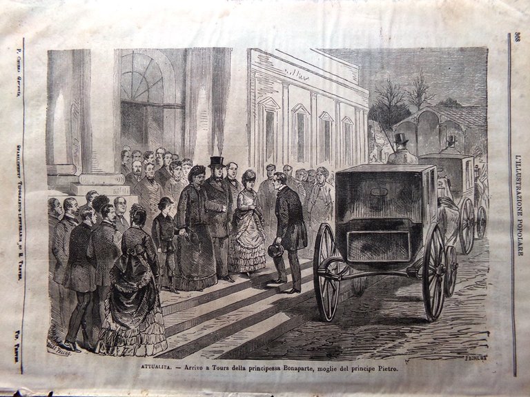 L'illustrazione Popolare 14 Aprile 1870 Processo Bonaparte Settimana Santa Roma