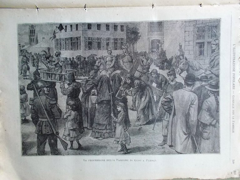 L'illustrazione Popolare 14 Aprile 1889 Palatina Palermo Finali Rame Gesù …