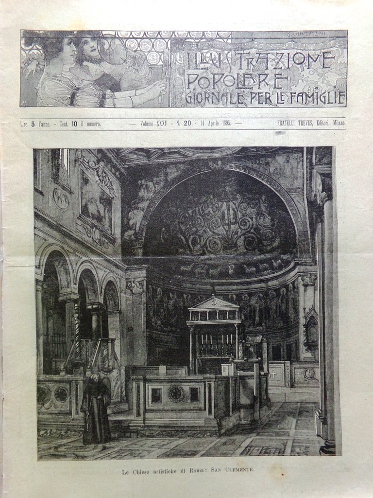 L'Illustrazione Popolare 14 Aprile 1895 Pasqua Chiese Roma San Pietro …