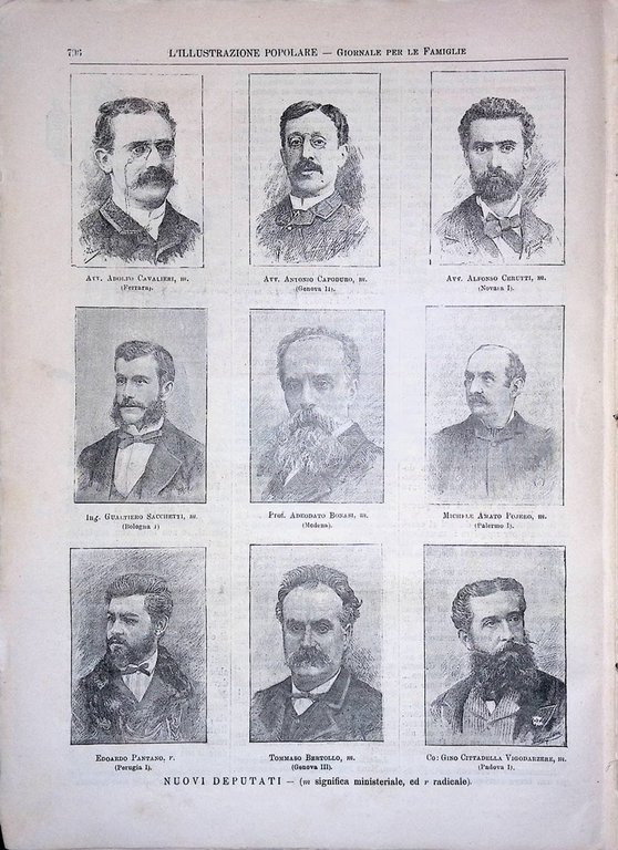 L'Illustrazione Popolare 14 Dicembre 1890 Nuovi Deputati Legislatura Quirinale