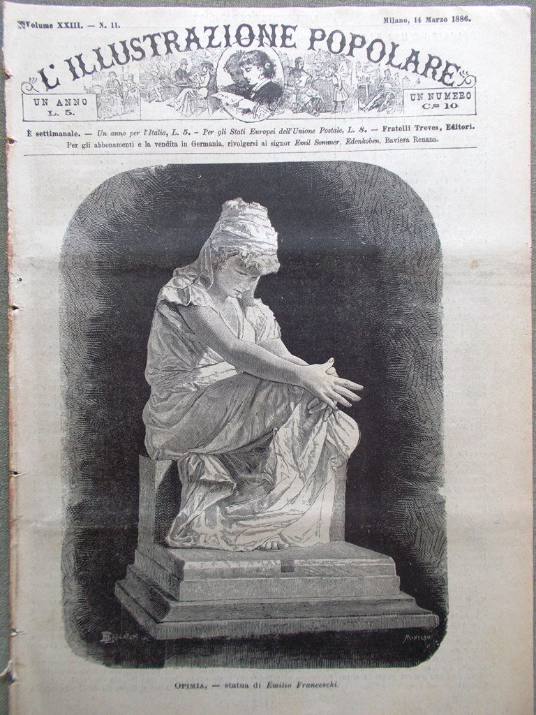 L'illustrazione Popolare 14 Marzo 1886 Nicomede Bianchi De Amicis Teatro …