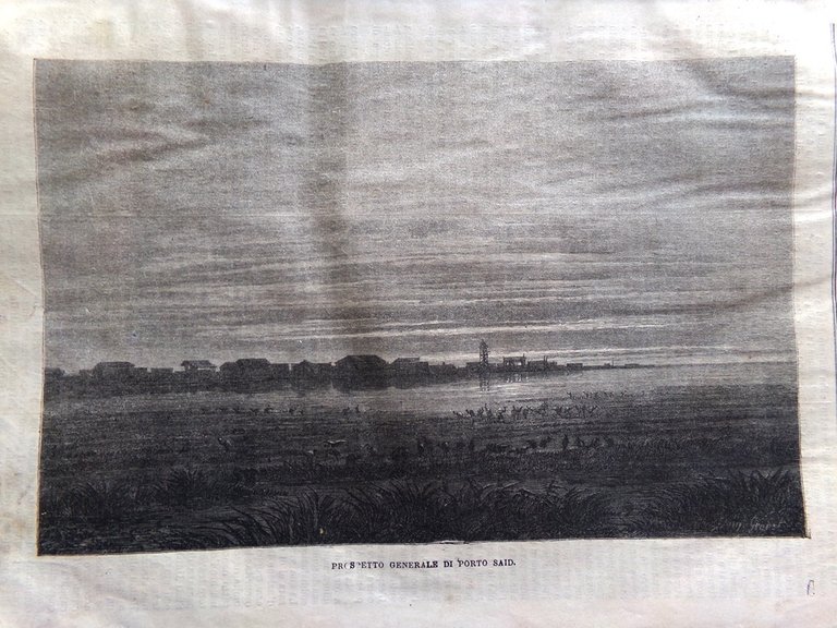 L'illustrazione Popolare 14 Novembre 1869 Suez Porto Said Stephenson Fuoco …