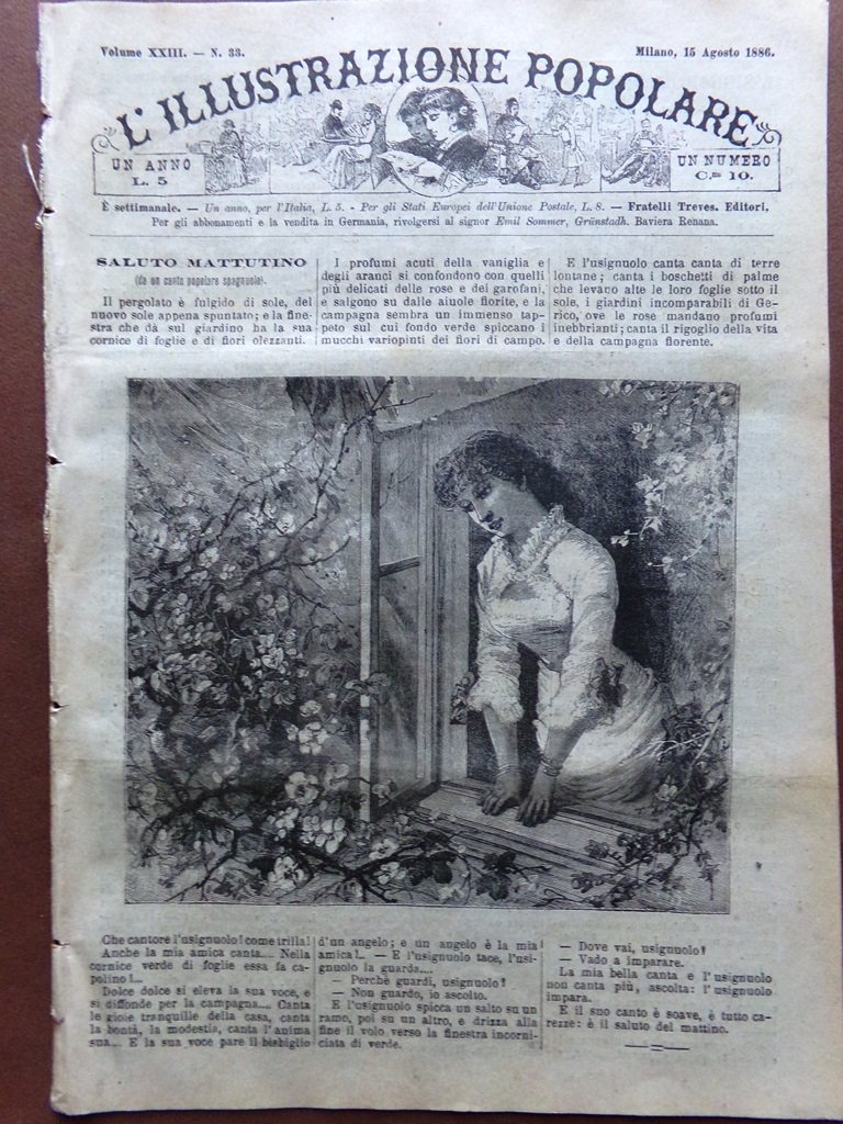 L'illustrazione Popolare 15 Agosto 1886 Morte Franz Liszt Strega Strada …