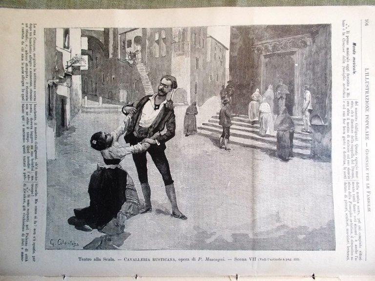 L'illustrazione Popolare 15 Febbraio 1891 Crispi Mascagni Astronomia Duomo Polo