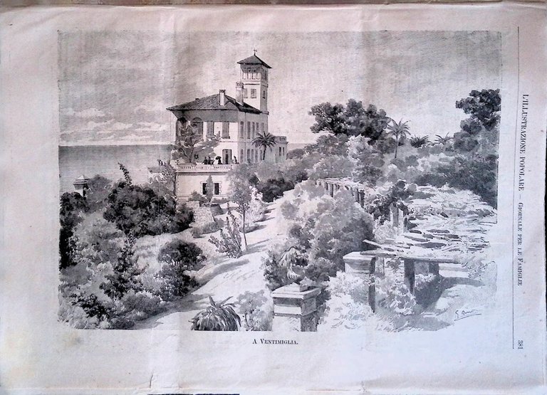 L'Illustrazione Popolare 15 Giugno 1890 Antonio Padova Bellini Ventimiglia Roma