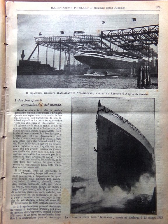 L'Illustrazione Popolare 15 Maggio 1913 Cettigne Scutari Leptis Magna Lamartine