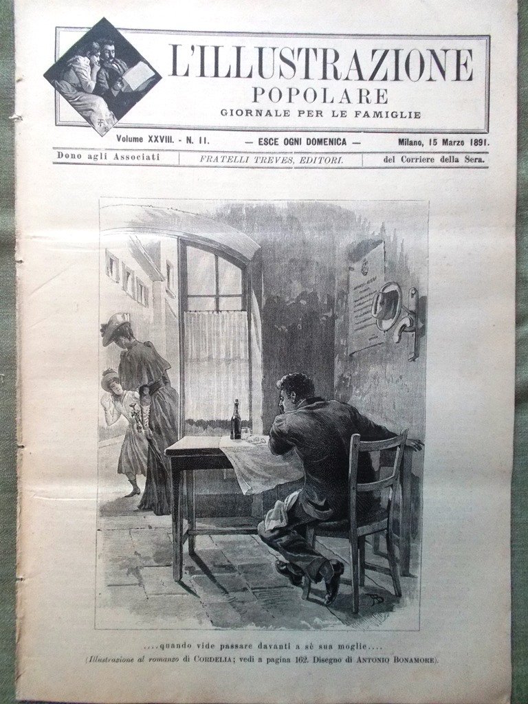 L'illustrazione Popolare 15 Marzo 1891 Via Dante Milano Saint-Bon Tor …