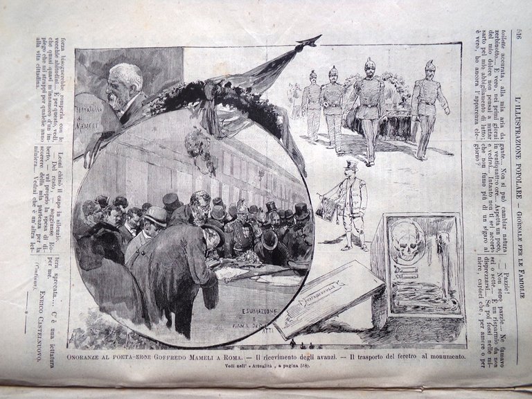 L'illustrazione Popolare 16 Agosto 1891 Goffredo Mameli Disastro di Saint-Mandé