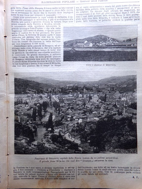 L'Illustrazione Popolare 16 Luglio 1914 WW1 Bosnia Sarajevo Chamberlain Arcoleo