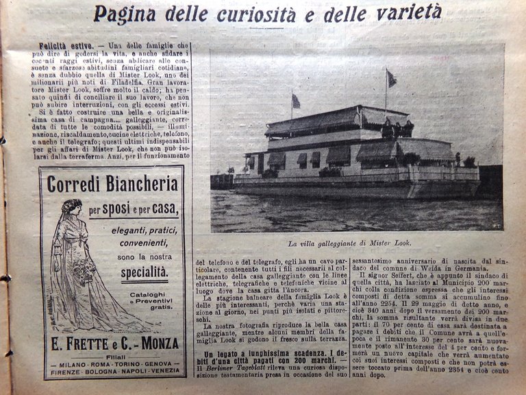 L'Illustrazione Popolare 16 Luglio 1914 WW1 Bosnia Sarajevo Chamberlain Arcoleo