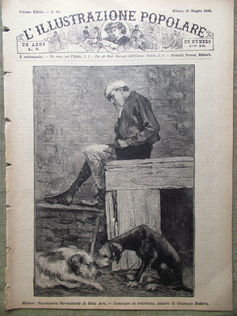 L'illustrazione Popolare 16 Maggio 1886 Maroncelli Belle Arti Milano Laboratorio
