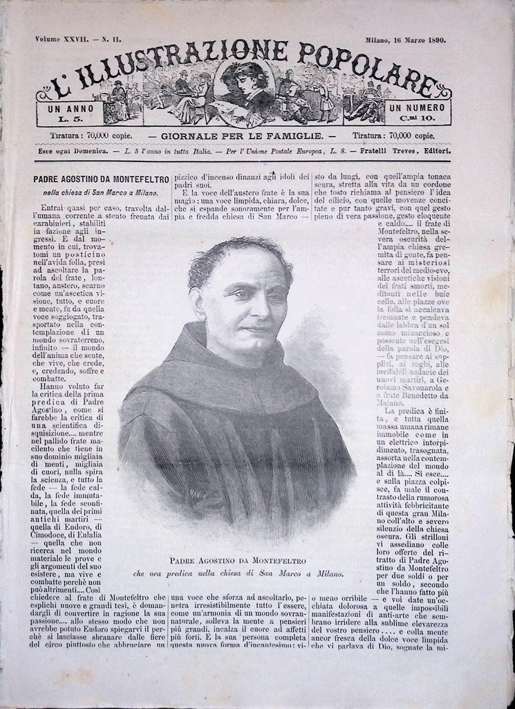 L'Illustrazione Popolare 16 Marzo 1890 Agostino Montefeltro Dahomey San Marino