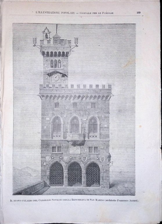 L'Illustrazione Popolare 16 Marzo 1890 Agostino Montefeltro Dahomey San Marino