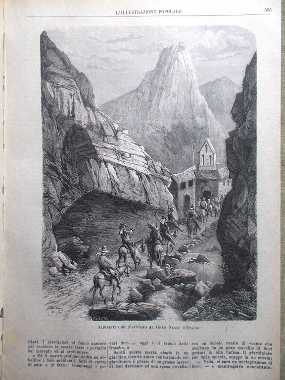 L'illustrazione Popolare 16 Settembre 1883 Gran Sasso Manovre Middleburg Islanda