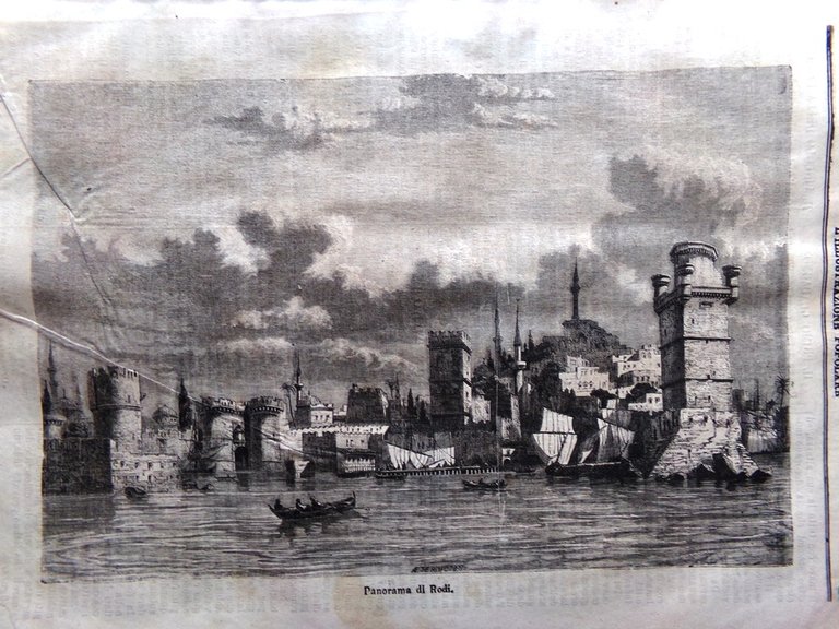 L'illustrazione Popolare 17 Febbraio 1870 Galilei Cattedrale di Strasburgo Rodi