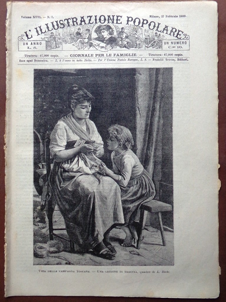 L'illustrazione Popolare 17 Febbraio 1889 Rodolfo d'Asburgo Corvo di Poe …