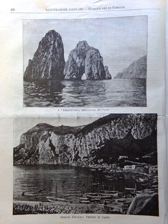 L'Illustrazione Popolare 17 Febbraio 1901 Isola Capri Edoardo VII Sanatori …