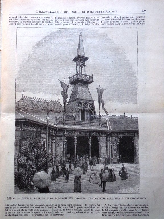 L'illustrazione Popolare 17 Maggio 1891 Esposizione Giocattoli Disordini di Roma