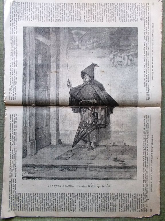 L'illustrazione Popolare 17 Marzo 1889 Postiglione Carrutti Amalfi Paolo Ferrari