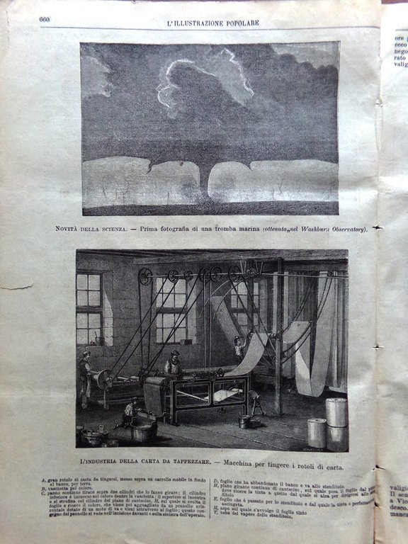 L'illustrazione Popolare 17 Ottobre 1886 Tromba Marina Teatro Roma Culto …