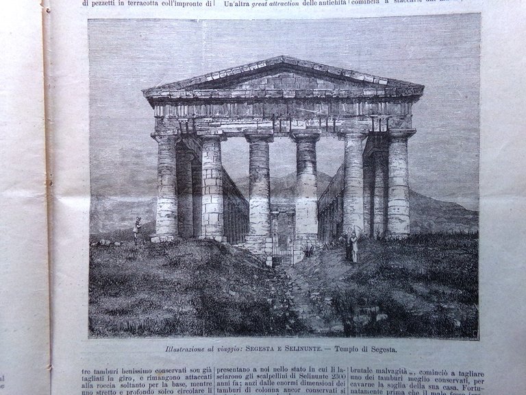 L'Illustrazione Popolare 18 Agosto 1895 Segesta Selinunte Fluela San Paolo …