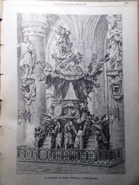 L'illustrazione Popolare 18 Aprile 1886 Metastasio Gerusalemme Gudula Bruxelles