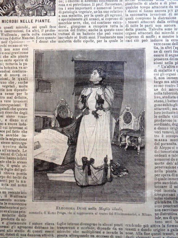 L'illustrazione Popolare 18 Gennaio 1891 De Amicis Mascagni Duse Robecchi …