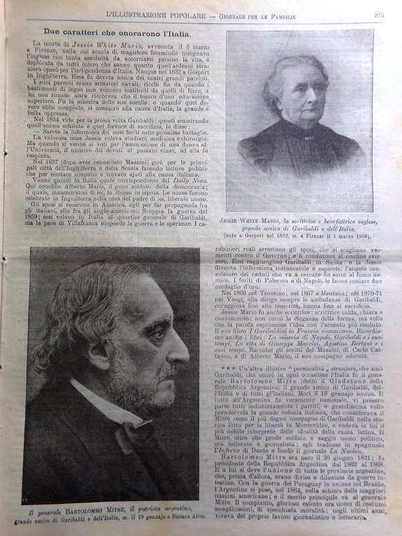 L'illustrazione Popolare 18 Marzo 1906 Misericordia Jessie White Lourdes Verona