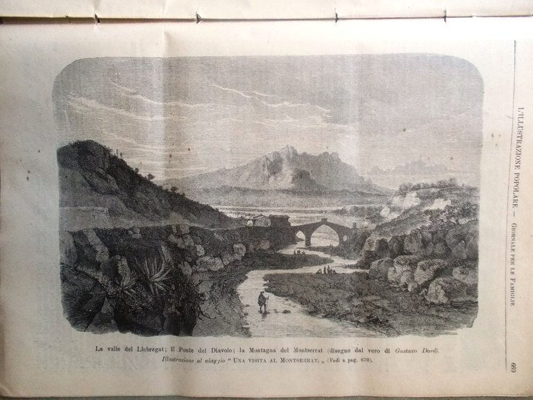 L'illustrazione Popolare 18 Ottobre 1891 Vincenzo Vela Roma Garibaldi Montserrat