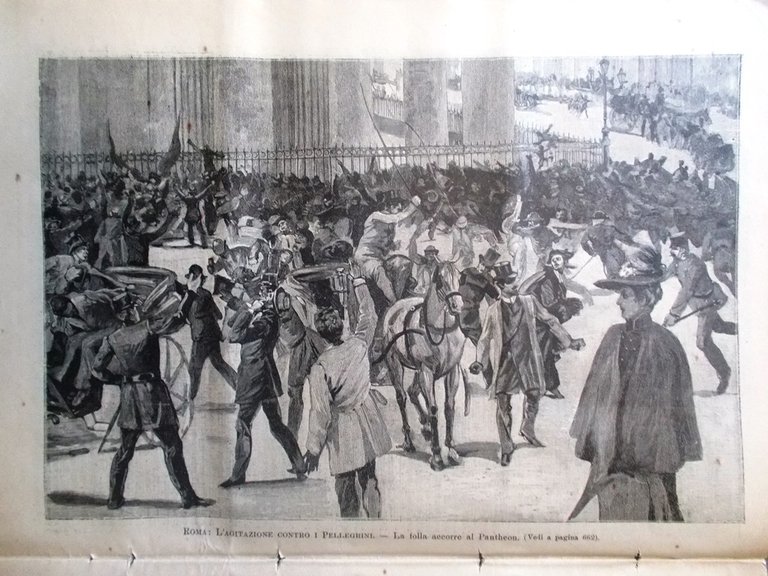 L'illustrazione Popolare 18 Ottobre 1891 Vincenzo Vela Roma Garibaldi Montserrat