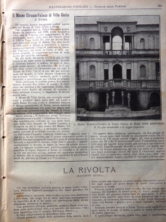 L'Illustrazione Popolare 18 Settembre 1913 Centenario del Boccaccio Villa Giulia
