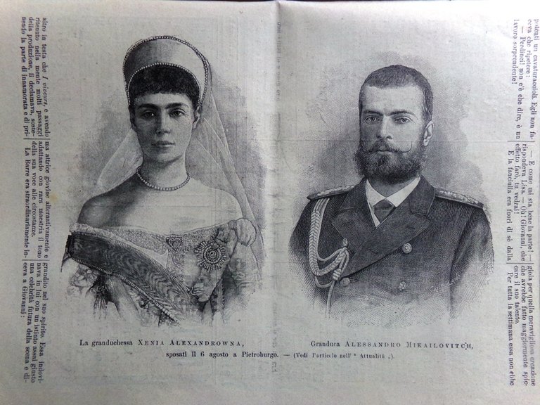 L'Illustrazione Popolare 19 Agosto 1894 Processo Sante Caserio Muzzioli Romanov