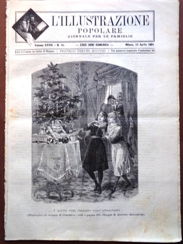 L'illustrazione Popolare 19 Aprile 1891 Rizzi New Orleans Giacosa Palazzo …