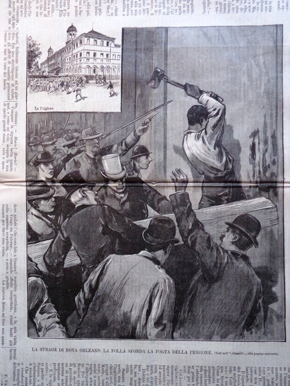 L'illustrazione Popolare 19 Aprile 1891 Rizzi New Orleans Giacosa Palazzo …