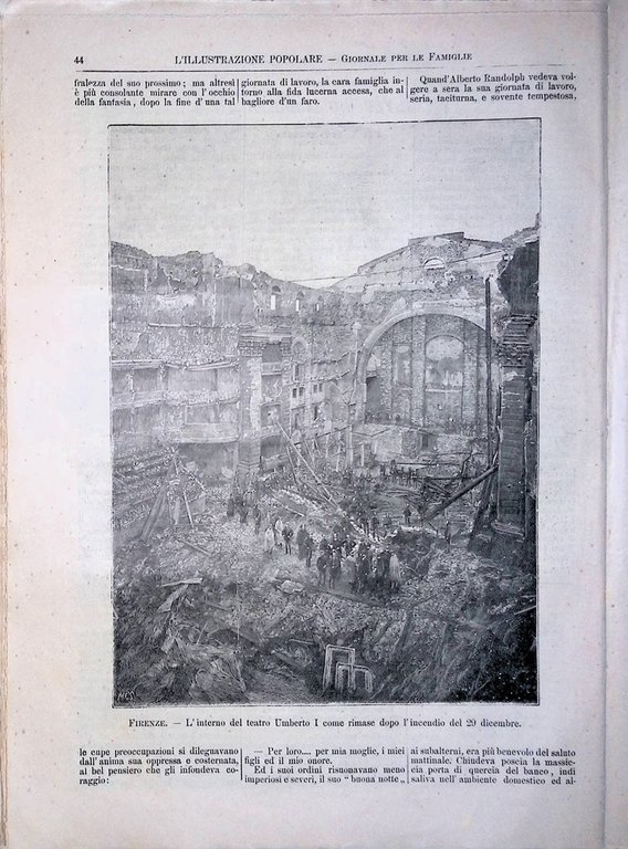 L'Illustrazione Popolare 19 Gennaio 1890 Gladstone Franceschi Miniere in Belgio