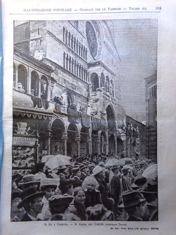 L'illustrazione Popolare 19 Giugno 1904 Re Cremona Siena Mazzini Meiji …