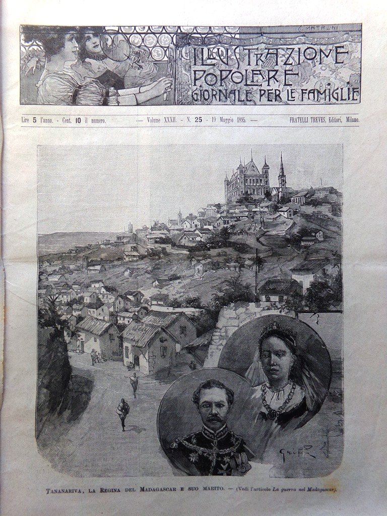 L'Illustrazione Popolare 19 Maggio 1895 Disastro di Bouzey Tanarive Axum …