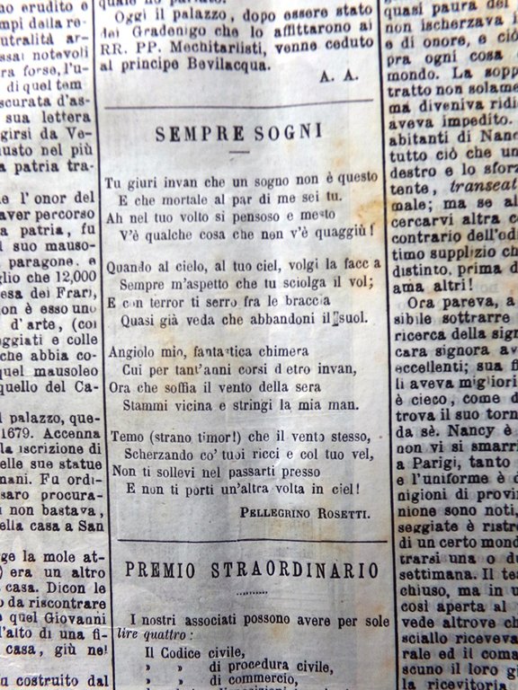 L'Illustrazione Popolare 19 Novembre 1871 Bertel Thorvaldsen Pesaro Forno Debiti