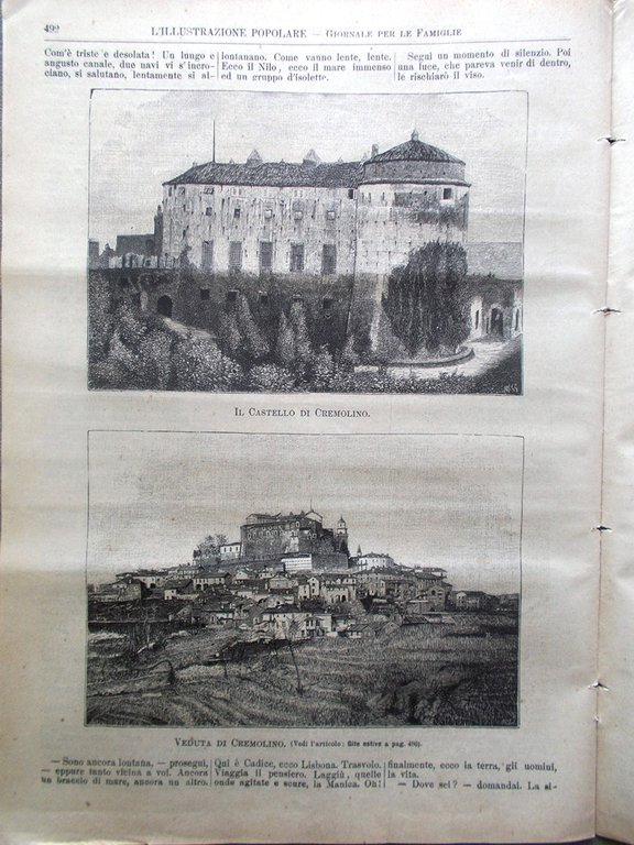 L'illustrazione Popolare 2 Agosto 1891 Faccio Cremolino Montesuello Venezia Asia