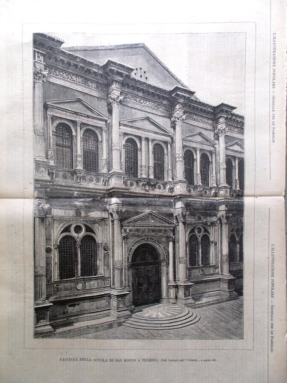 L'illustrazione Popolare 2 Agosto 1891 Faccio Cremolino Montesuello Venezia Asia